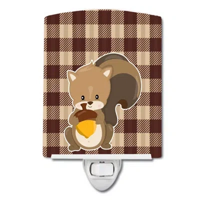 Caroline's Treasures Squirrel Ceramic Night Light In Multicolor