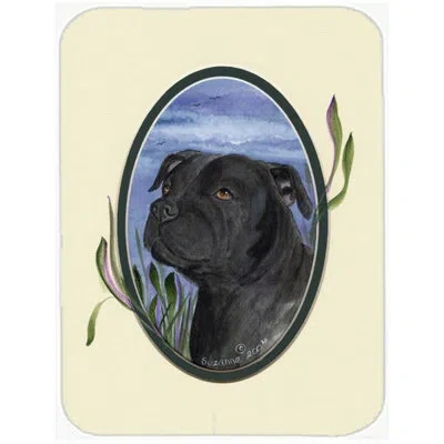 Caroline's Treasures Staffie Glass Cutting Board