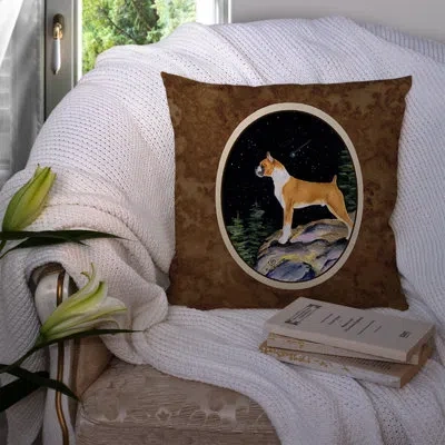 Caroline's Treasures Starry Night Boxer Indoor/outdoor Throw Pillow