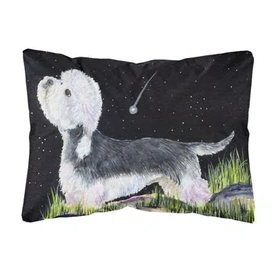 Caroline's Treasures Starry Night Dandie Dinmont Terrier Indoor/outdoor Throw Pillow