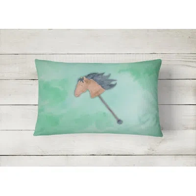 Caroline's Treasures Stick Horse Watercolor Lumbar Pillow