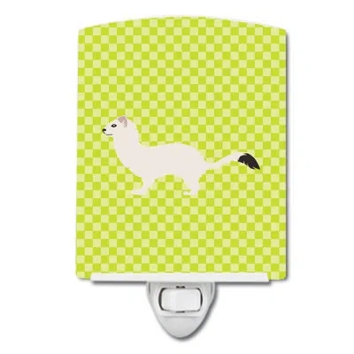 Caroline's Treasures Stoat Short-tailed Weasel Night Light In Green