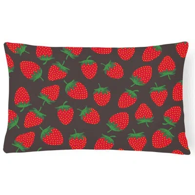 Caroline's Treasures Strawberries On Lumbar Pillow