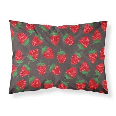 Caroline's Treasures Strawberries On Pillowcase In Red