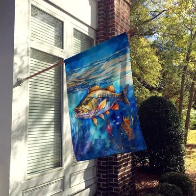Caroline's Treasures Striped Bass House Flag