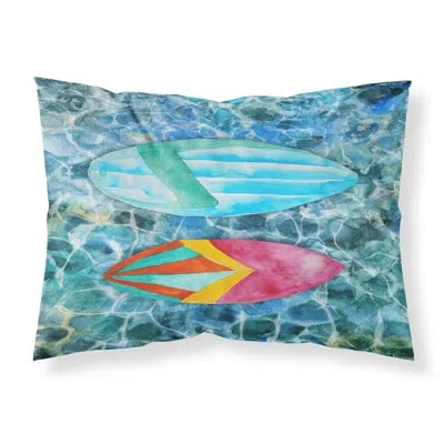 Caroline's Treasures Surf Boards On The Water Pillowcase In Blue