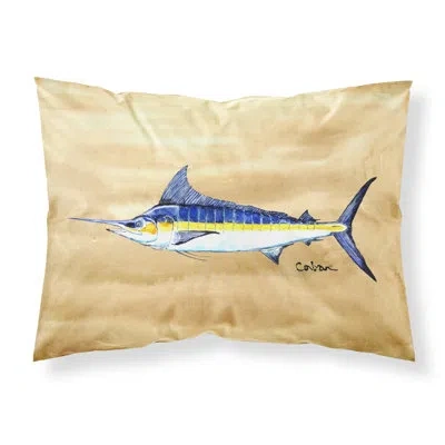 Caroline's Treasures Swordfish On Sandy Beach Pillowcase In Beige