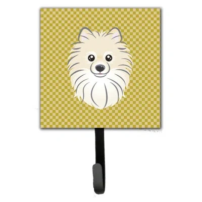 Caroline's Treasures Tan Checke Pomeranian Wall Hook