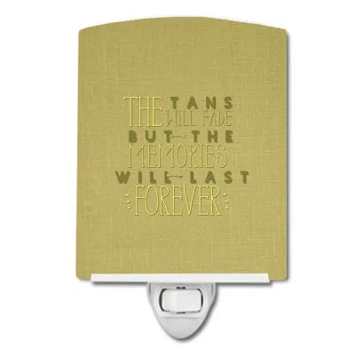 Caroline's Treasures Tans Will Fade Memories Last Ceramic Night Light In Beige