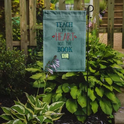 Caroline's Treasures Teach From The Heart Teacher 2-sided Polyester 15 X 11 In. Garden Flag