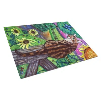 Caroline's Treasures Tempered Glass Bengal Cat Cutting Board