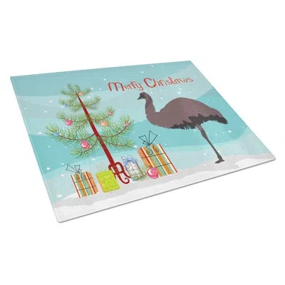 Caroline's Treasures Tempered Glass Emu Christmas Cutting Board
