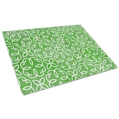 Caroline's Treasures Tempered Glass Watercolor Geometric Cirlce Cutting Board