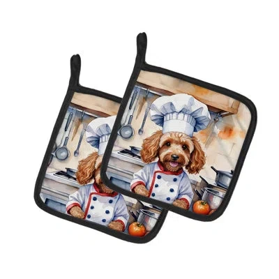 Caroline's Treasures The Dog Chef Set In Multicolor