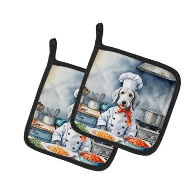 Caroline's Treasures The Dog Chef Set In Multicolor