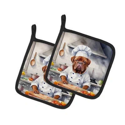 Caroline's Treasures The Dog Chef Set In Multicolor