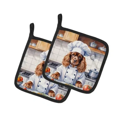 Caroline's Treasures The Dog Chef Set In Multicolor