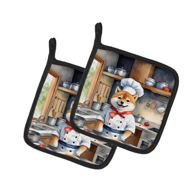 Caroline's Treasures The Dog Chef Set In Multicolor