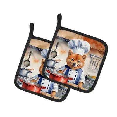 Caroline's Treasures The Dog Chef Set In Multicolor