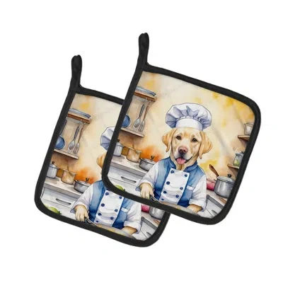 Caroline's Treasures The Dog Chef Set In Multicolor