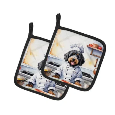 Caroline's Treasures The Dog Chef Set In Multicolor