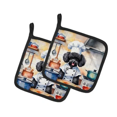 Caroline's Treasures The Dog Chef Set In Multicolor