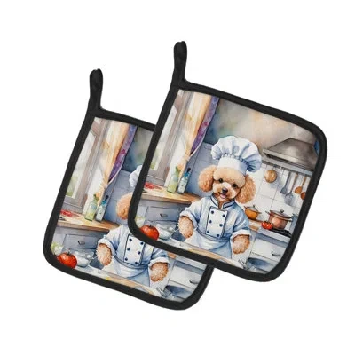 Caroline's Treasures The Dog Chef Set In Multicolor