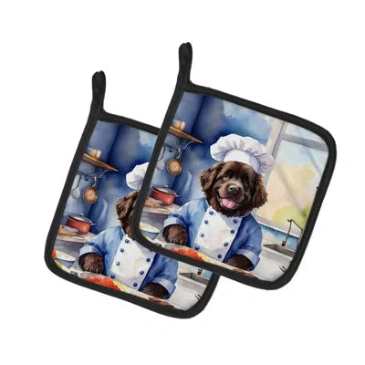 Caroline's Treasures The Dog Chef Set In Multicolor