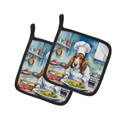 Caroline's Treasures The Dog Chef Set In Multicolor
