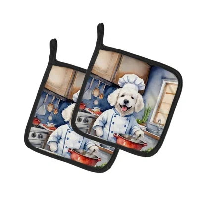 Caroline's Treasures The Dog Chef Set In Multicolor