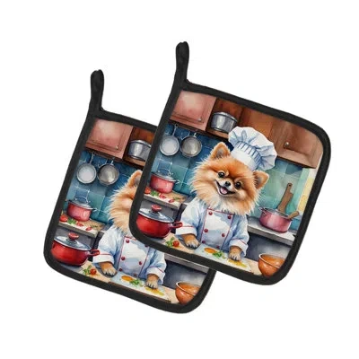 Caroline's Treasures The Dog Chef Set In Multicolor