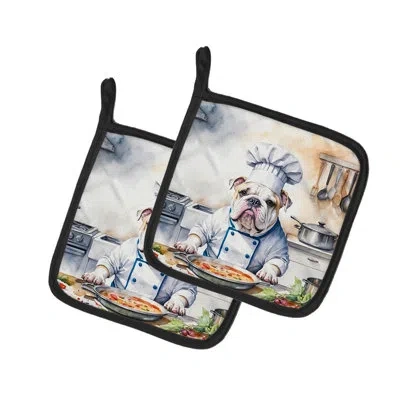 Caroline's Treasures The Dog Chef Set In Multicolor