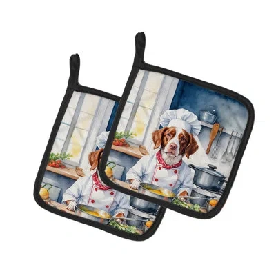 Caroline's Treasures The Dog Chef Set In Multicolor