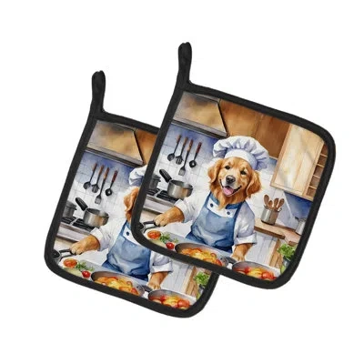 Caroline's Treasures The Dog Chef Set In Multicolor