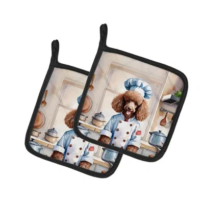 Caroline's Treasures The Dog Chef Set In Multicolor