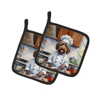 Caroline's Treasures The Dog Chef Set In Multicolor