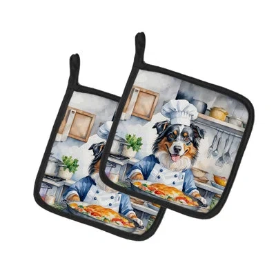 Caroline's Treasures The Dog Chef Set In Multicolor