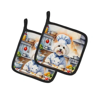 Caroline's Treasures The Dog Chef Set In Multicolor