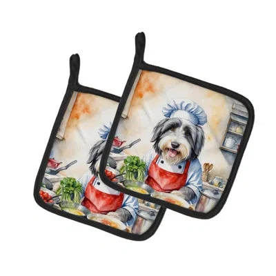 Caroline's Treasures The Dog Chef Set In Multicolor