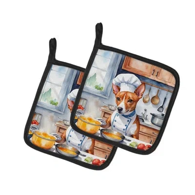 Caroline's Treasures The Dog Chef Set In Multicolor