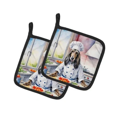 Caroline's Treasures The Dog Chef Set In Multicolor