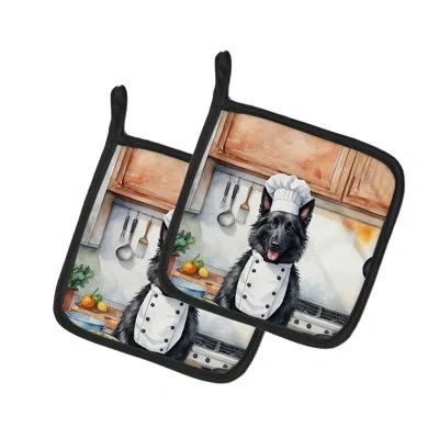 Caroline's Treasures The Dog Chef Set In Multicolor