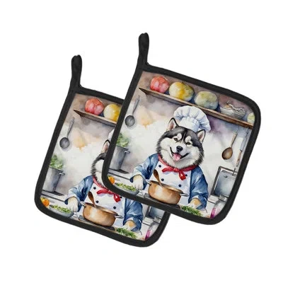 Caroline's Treasures The Dog Chef Set In Multicolor