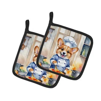 Caroline's Treasures The Dog Chef Set In Multicolor