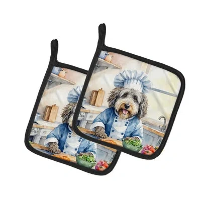 Caroline's Treasures The Dog Chef Set In Multicolor
