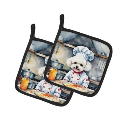 Caroline's Treasures The Dog Chef Set In Multicolor