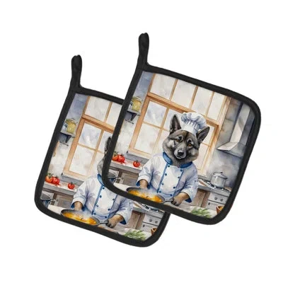 Caroline's Treasures The Dog Chef Set In Multicolor