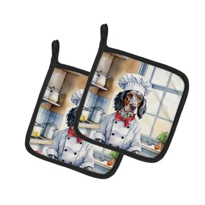 Caroline's Treasures The Dog Chef Set In Multicolor