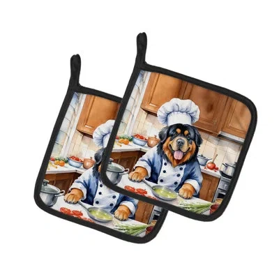 Caroline's Treasures The Dog Chef Set In Multicolor
