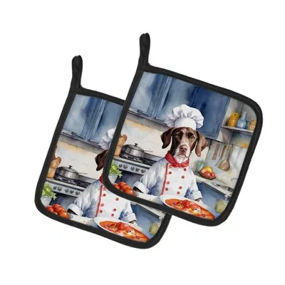 Caroline's Treasures The Dog Chef Set In Multicolor